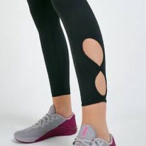 Black Nike Yoga Women's Dri-FIT Cutout Leggings